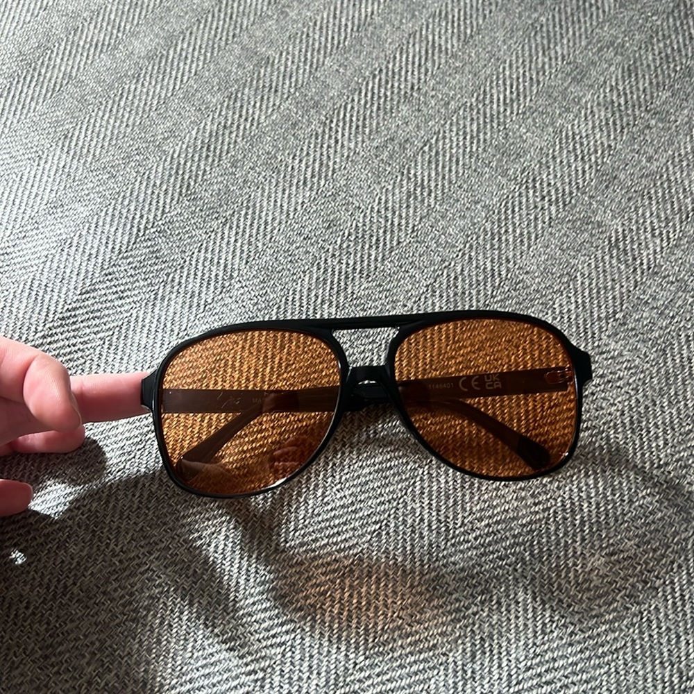 Orange tinted sunglasses